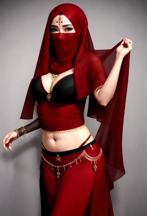 ada wong belly dance veil