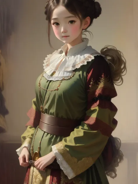 picture of european girl, beautiful drawing of the characters, jinyoung shin art, ye xin, artwork in the style of gouvez, annie ...