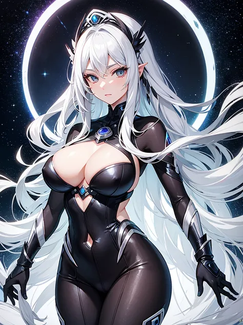 silver hair milf goddess of space