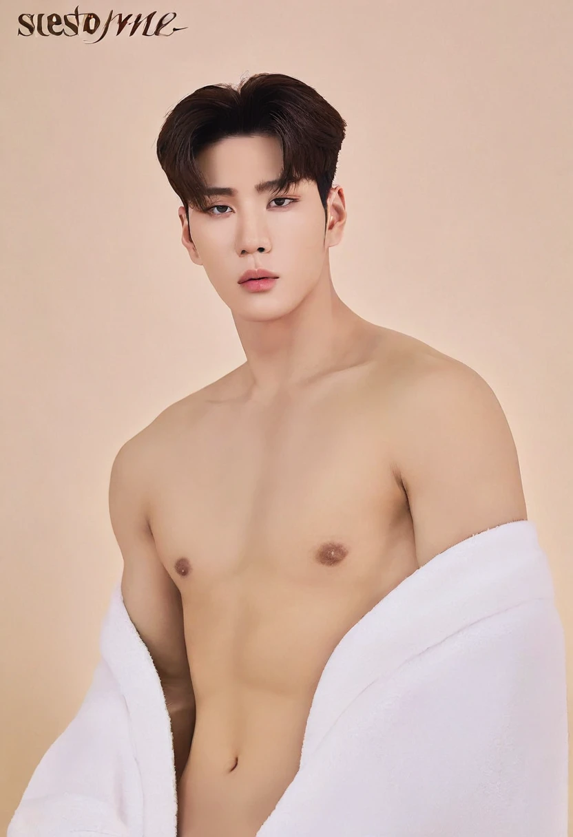 (( straight face picture )) ((best quality)), ((Masterpiece)), (details), Jackson Wang , Korean man , naked ,Revealing a large penis ,see the whole body