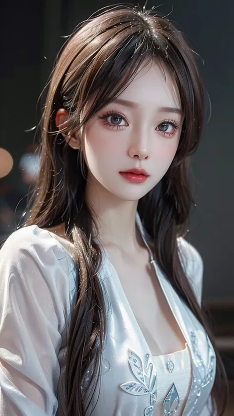 Ray Tracing，{Best quality}，{ {masterpiece}}，Extremely detailed 8k wallpaper，{An extremely delicate and beautiful}，Colorful，Intricate details，Realism，White tight shirt wrap，（Detailed depiction of clothes），Cold white skin，（Carefully portray blush）,1080P，sun，...