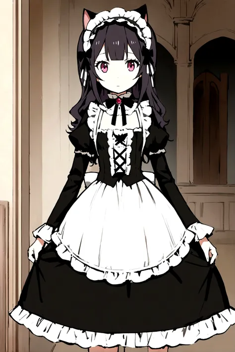 Arafe in a pink and black dress and hat, Takanobu Fujiwara(Takanobu Fujiwara)Digital rendering inspired by, pixiv, rococo, Victoria Gothic Lolita Fashion, Lolita Style, Rococo Queen (Rococo Queen) (Rococo Queen (Rococo Queen)), gothic maiden anime boy. roc...