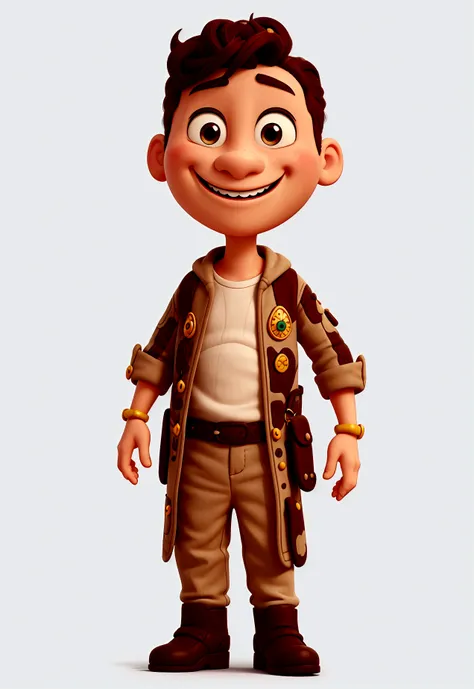 Smiling cartoon character
