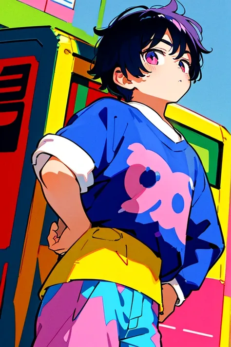 anime mature boy, looking straight ahead, anime aesthetic, 9 0 s anime aesthetic, young anime man, lofi artstyle, lofi aesthetic...