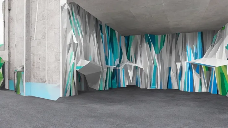 a wall, with ultra-realistic 3d graffiti, in the style of wynwood walls, no bright colors