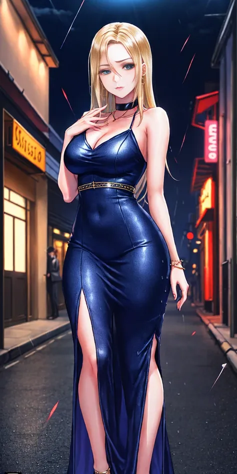 Setting: Atmospheric Street Background (Think bustling city street at night with neon lights and rain, a foggy alleyway, or a deserted highway at dusk) - Choose the specific atmosphere you desire. Character: Appearance: Ultra Quality - High level of detail...