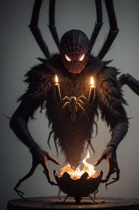 Create an image of a spider in a ritual