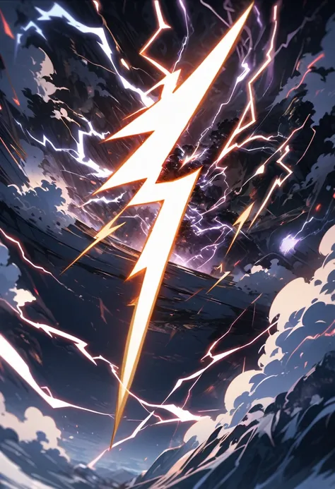 an extremely detailed 4k picture of a small sword made of lightning with a blade in the shape of a lightning bolt