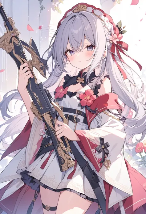 beautiful weapons with flowers