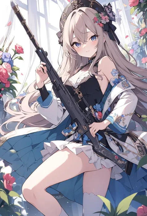 beautiful weapons with flowers