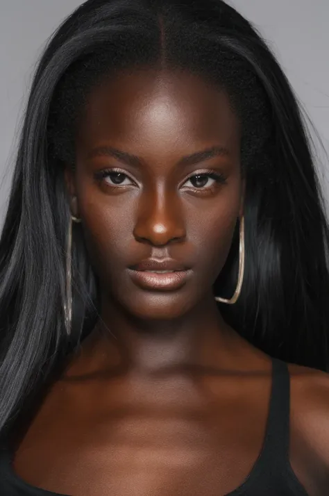 Darkskin high fashion model. Model digitals .Hs. High wuality. Ultra realistic. Perfect face. 
