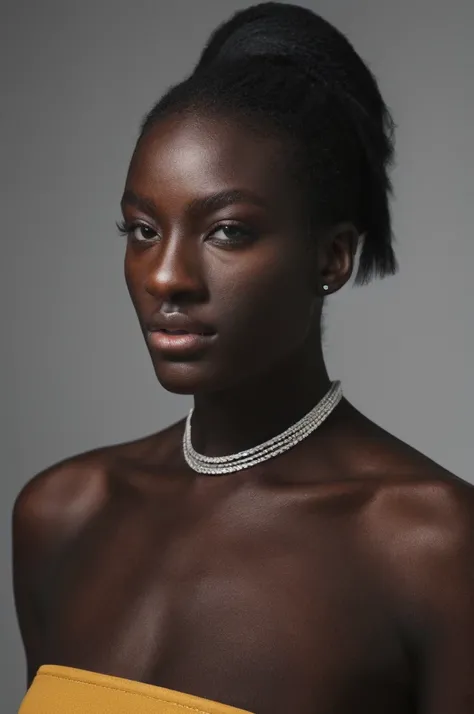 Darkskin high fashion model. Model digitals .Hs. High wuality. Ultra realistic. Perfect face. 
