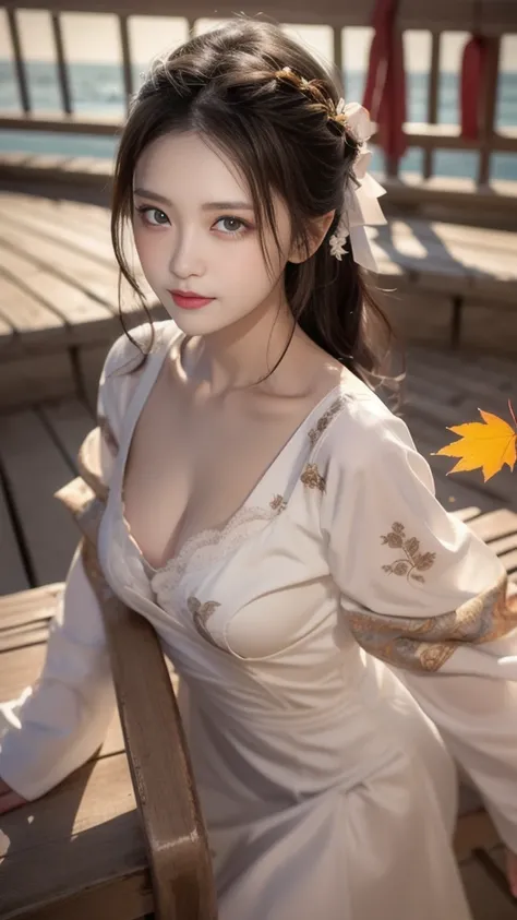 Sweet Girls Clothes 6,Printed dress, Red lips, Mature female, cosmetic, big eyes. beautiful eyes, ((Random shooting angle)), (best quality, masterpiece:1.2), Extremely detailed, (Practical:1.37), beautiful, young, Glamorous model (Delicate eyes, Delicate l...