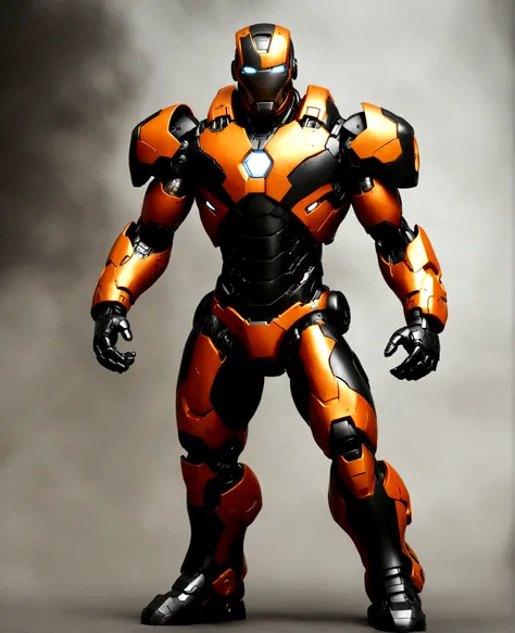 War machine, orange and black random coloured, heroic, full body list, war machine style 