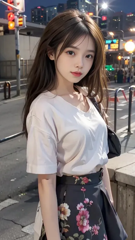 light brown hair、brown hair、hair between eyes、hair behind the ear、short hair、white shirt、uniform、front、negative space、Lens flare、Bokeh、 wide angle、超wide angle、f/1.8、35mm、realism、Depth of the bounds written、futuristic、UHD、retina、masterpiece、correct、anatomic...