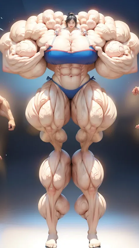 Highest quality、High resolution、Very detailed、Bright lighting、One girl、Full body photo、Black Hair、(((Short Hair)))、smile、(((Big Tits)))、(((Bikini)))、(((muscular)))、(((Hyper huge Muscle:1.2)))、(((Incredibly large muscles:1.2)))、(((Extremely large muscles:1....