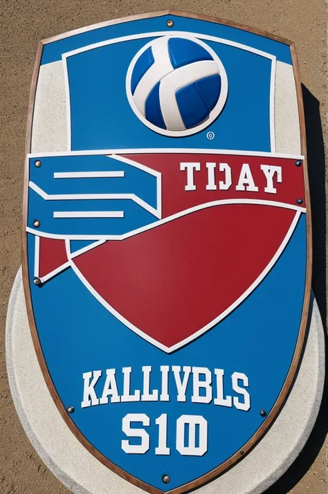 Volleyball shield with name "covered"