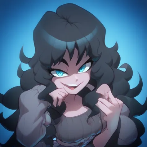 ralph bakshi style, curvy blue eyed girl with long wavy black hair and small breasts, (extreme nsfw)3.0, lewd3.0, upshot, pov