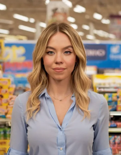 professional close-up portrait photography of the face of a beautiful  ((ohwx woman))  at lottery retailer during afternoon, nik...