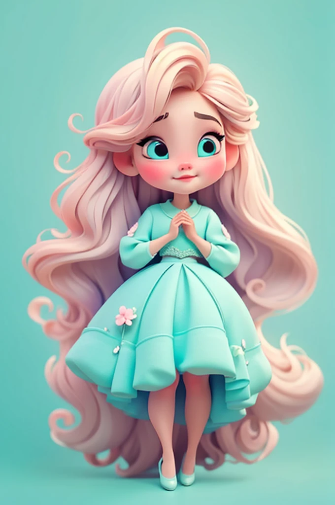 imagem de alta qualidade de uma boneca chibi Ariana Grande: boneca chibi ,illustration,detalhes delicados,Pose encantadora,lovely expression,cores suaves,roupa bonita,cabelos intrincados,beautiful eyes and lips,melhor qualidade,ultra-detalhado,fotorrealist...