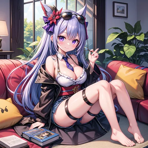 detailed portrait of a girl wearing a demonic outfit, blue anime style, demonic anime girl, dynamic action anime girl, Azur Lane character, Onmyoji, detailed Onmyoji art, from Arknights, from Azur Lane video game, Kushaltepec Klenz key art female, alluring...