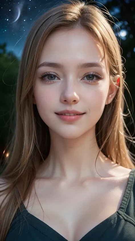 (1girl), Solo, Extremely cute, Amazing face and eyes, (Beautiful lovely smile), Blonde hair, (extremely detailed beautiful face), bright shiny lips, (Best Quality:1.4), (Ultra-detailed), (A hyper-realistic, Photorealsitic:1.37), Beautiful fair skin, extrem...