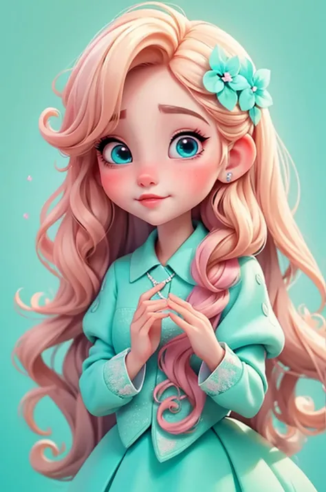 imagem de alta qualidade de uma boneca chibi Ariana Grande: boneca chibi ,illustration,detalhes delicados,Pose encantadora,lovely expression,cores suaves,roupa bonita,cabelos intrincados,beautiful eyes and lips,melhor qualidade,ultra-detalhado,fotorrealist...