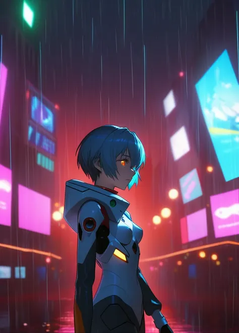 (((nsfw)))､showing genitals、(((((small breasts))))、one girl, ayanami rei, neon genesis evangelion, masterpiece, great quality, h...