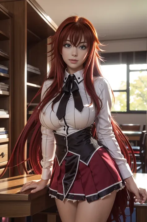 
(best quality, masterpiece, colorful, highest detailed), (photorealistic:1.2), raw photo, ((rias gremory)),sexy, big breasts, in classroom,mini skirt, unbottonrd shirt, (vibrant color), (intricate details), (dynamic angle), exposure blend, bokeh, dim ligh...