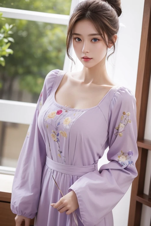 Create an anime girl, She is tall, Beautiful curves, Height is about 165-170 cm。Her physique is elegant, Every movement is elegant and graceful.。She has a delicate face, Skin as white as snow, Beautiful facial features like sculptures。She has clear blue ey...