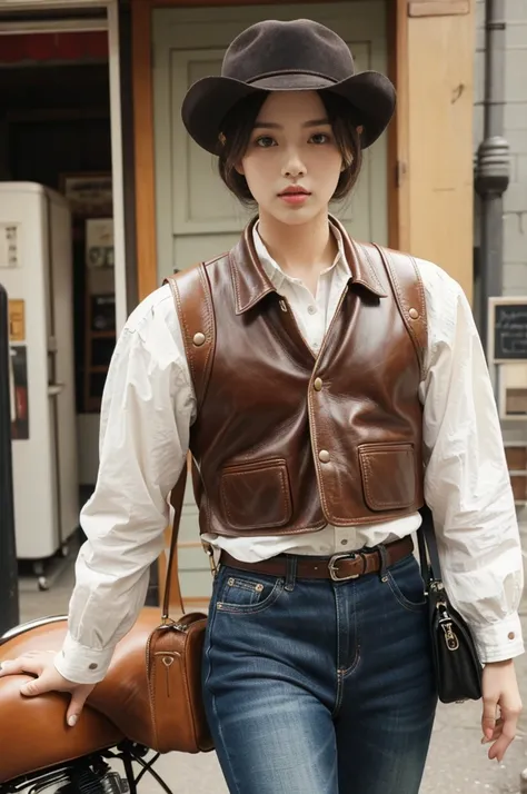 When trying retro style，The following aspects can be considered：Material selection：Choose a material with a vintage feel，Like a cowboy、Leather or cotton。These materials can show the characteristics of retro style。