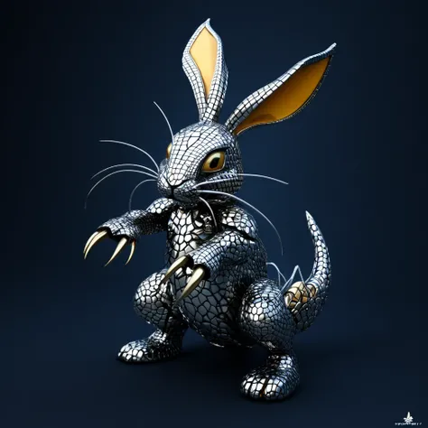 「Strength『Scorpio Rabbit』のStrength章を作成してください。Strength章には以下の要素が含まれることを希望します：
- A cute, deformed design based on a rabbit with a touch of scorpion element:1.6 – Incorporate some scorpion elements&#39;s tail - Simple design - Red and black tones in the backgr...