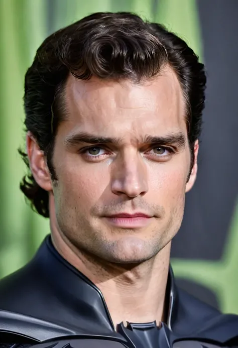 (((Extreme close-up Henry Cavill (((short hair)))under the mantle of the dark knight Batman Front Images Color Images Splash))),(((Batman))),(((short hair))