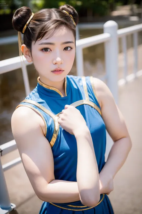 (a very cute 11-year-old girl、chun-li cosplay、13 years old:))