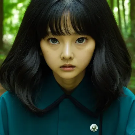 Kang Sae-byeok, Squid Game, player 067, Netflix,Jung Ho-yeo, she is in a dark forest