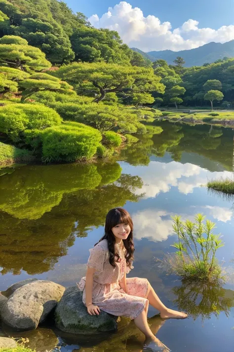 ((Highest quality)), ((masterpiece)), (detailed),Perfect Face,Japanese,landscape,Beauty,cute