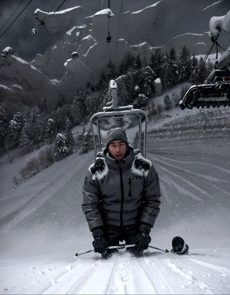 skiers enjoying the snow, riding a ski lift, Blizzard ::5, nicolas delort, in the middle of a blizzard, Thomas Fogarty, Peter Biermann, Blizzard, blizzard, Trent Park, Anato Finnstark, Einar Nielsen, Harvey Pratt, Giovanni Pelliccioli, during snowfall, Dav...