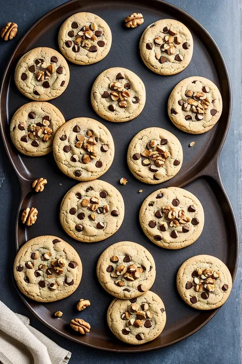 New York style cookie with walnuts