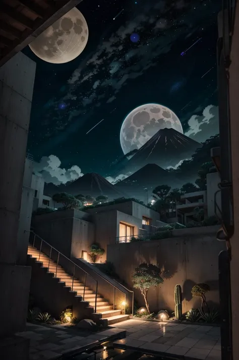 anime (best-quality:0.8), (best-quality:0.8), perfect anime illustration, weve been trying to reach you about your cars extended warranty, An illustration in collage style, with giant boulders, brutalist building sections, terraces, stairs, cacti, agave, c...