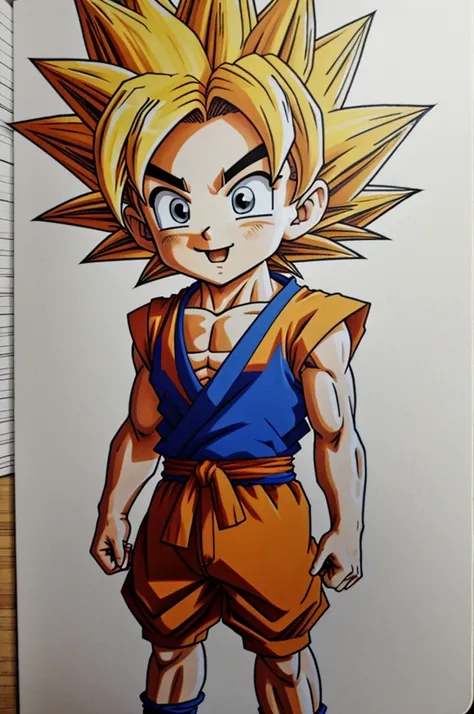 Cute draw goku anime