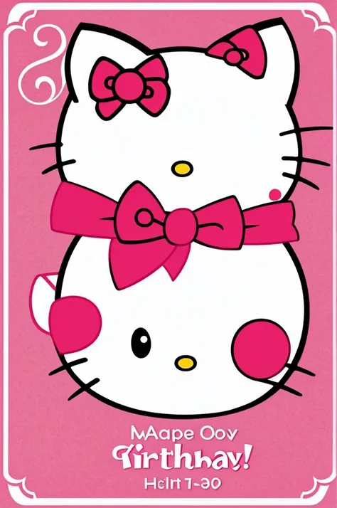 Make me a hello kitty invitation card for birthday