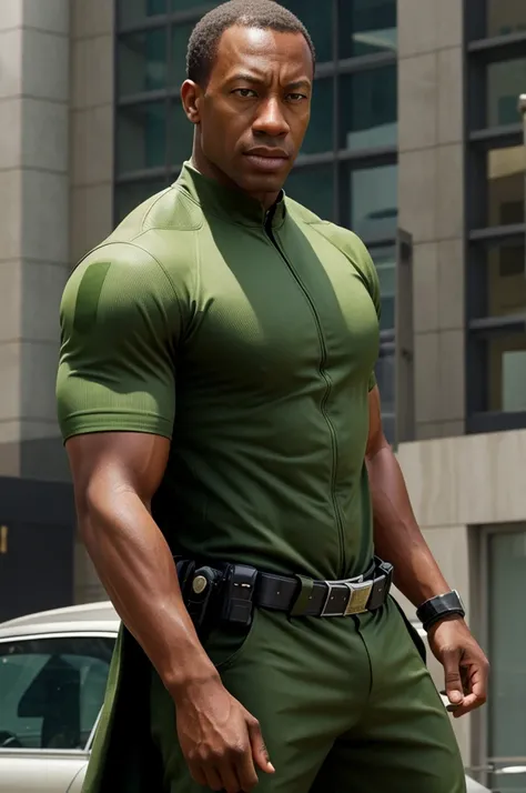 Imagine that Carl Johnson of san Andreas, suits up like a superhero