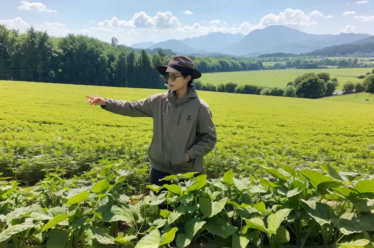 Ginseng growing in the field