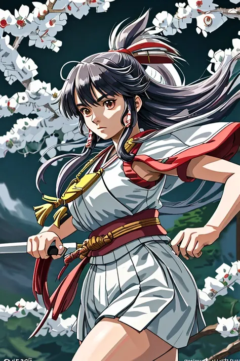 Highest quality，High resolution，((Ainu people)) ，One person，（bow），（Shrine maiden），woman，One personで，（Nakoruru），strongest，Anime Style，(Limbs)，(Full Finger)，(Accurate fingertips), (The finer details), (Super detailed)，4K，(high resolution)，whole body, (Front ...