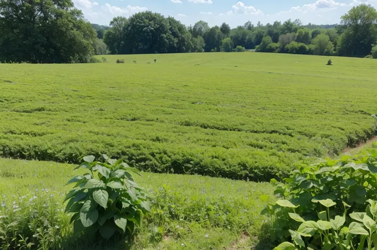 Herbs growing in the field