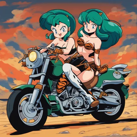 masterpiece, best quality, cute comic, 1girl, (Vegeta),riding a sci-fi motorcycle, smile, motor vehicle, skirt, riding, bule background, (score_9, score_8_up, score_7_up), masterpiece, best quality, absurdres, unity, 8k, wallpaper, hi res, highly detailed ...