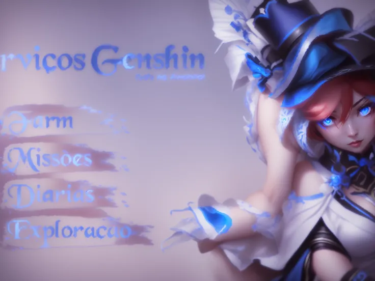 a photo of a woman in a blue dress and hat, genshin, impacto genshin character, video game impacto genshin, impacto genshin, knees, impacto genshin style, Miss Fortune League of Legends, Greg Simkins, masamune shiro, flag, Gunshu, onmyoji, genji, keqing fr...