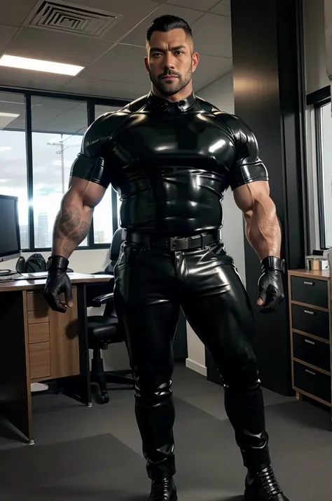 30 years old, daddy,"shiny skin tight leather trousers man ",dad standing,hd,in the office,"big muscle", gay ,black hair,asia fa...