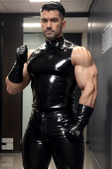 30 years old, daddy,"shiny skin tight leather trousers man ",dad standing,hd,in the office,"big muscle", gay ,black hair,asia fa...