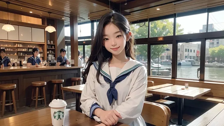 
(((((((Junior high school girl in sailor suit)))))))
(((((お洒落でcuteInside the Starbucks store)))))
8K、RAW Photos、Highest quality、Super detailed、Super Resolution、Ultra HD、8K壁紙、Amazing details



(((((((Inside the Starbucks store)))))))、((((((Sit down and ea...